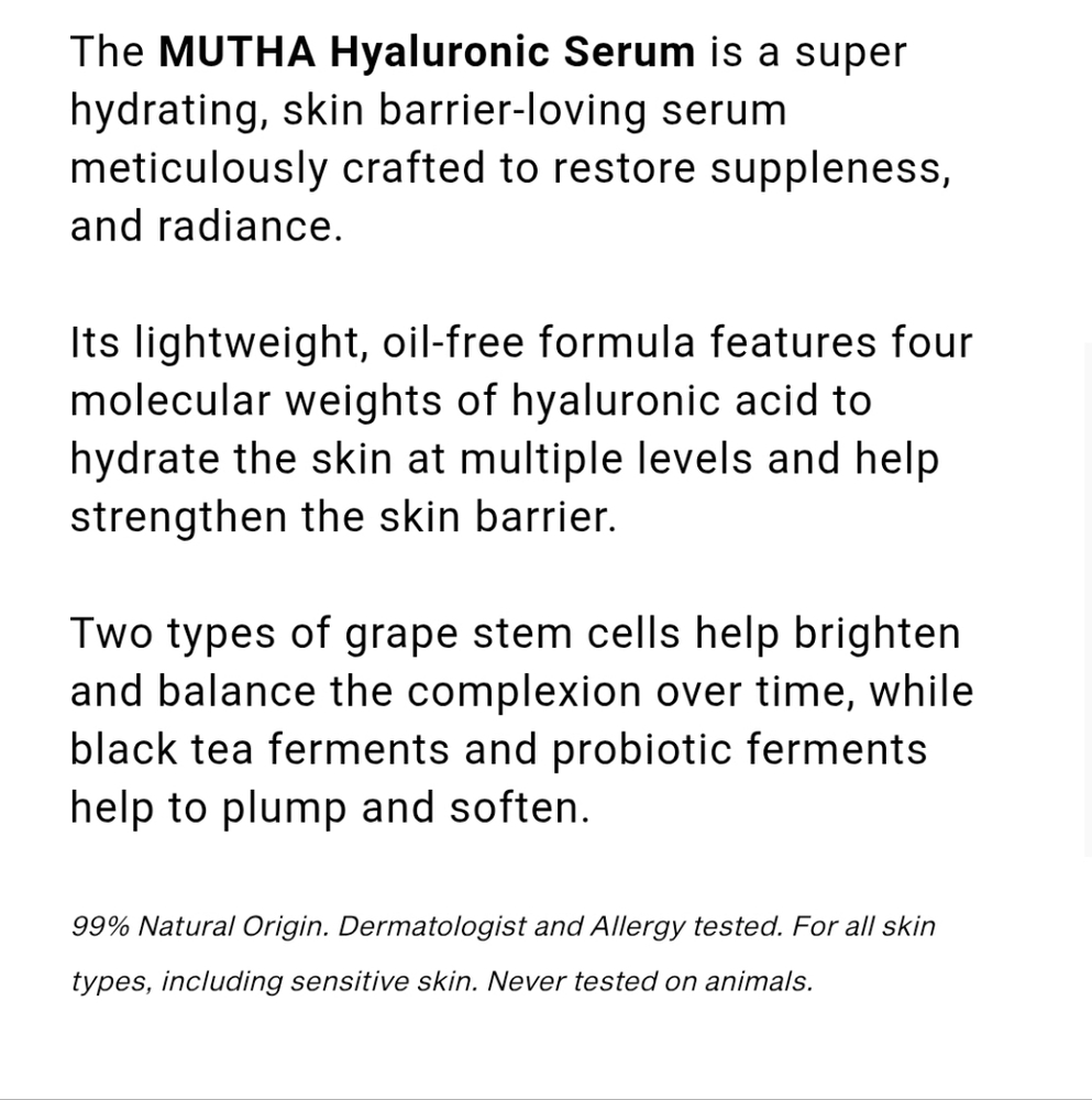 NIB MUTHA HYALURONIC SERUM - Picture 4 of 13